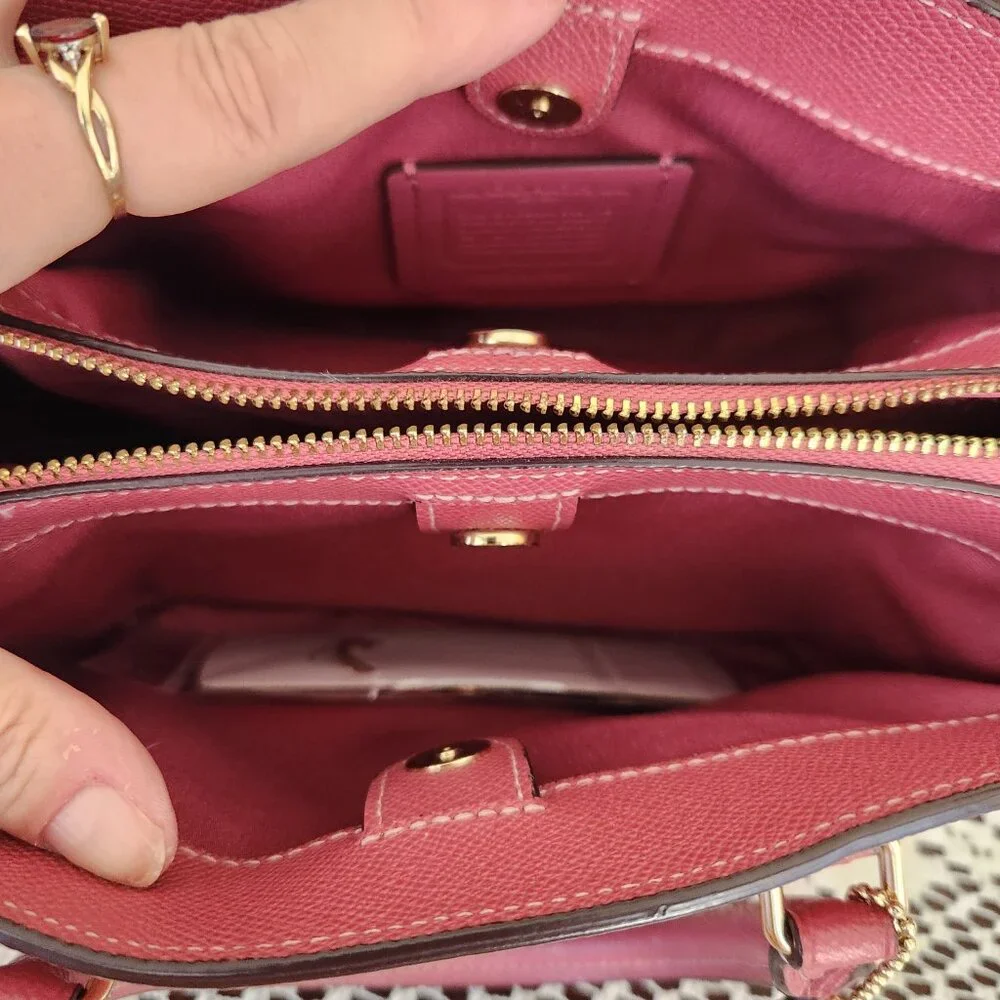 Like New Coach Sage Pink Leather Shoulder Bag Pure